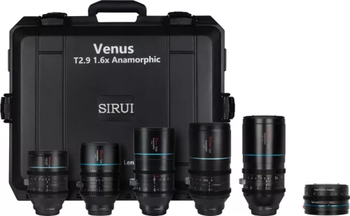 Sirui Venus anamorfikus 5x objektívkészlet (35/50/75/100/150mm + adapter) + kemény tok - Sony E