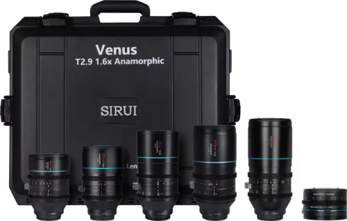 Sirui Venus anamorfikus 5x objektívkészlet (35/50/75/100/150mm + adapter) + kemény tok - L bajonett