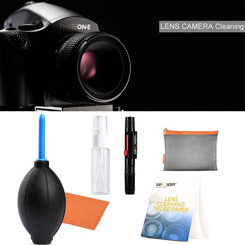 K&F Concept 5in1 Cleaning Kit - LensPen + Körtepumpa + Mikrószálas kendő + Fújó + Táska (Objektív tisztító)