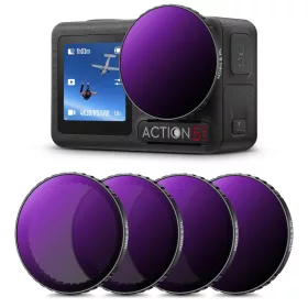   K&F Concept ND&PL szűrőszett DJI Osmo Action 3/4/5 Pro-hoz (ND8/PL, ND16/PL, ND32/PL)