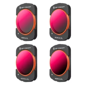   K&F Concept DJI Osmo Pocket 3 4in1 ND/PL (ND8 ND16 ND32 ND64) ND-szűrő Filter (4db) - Osmo Pocket3 ND szűrő Kit