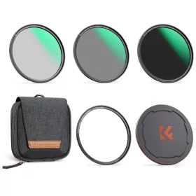   K&F Concept Mágneses Objektív Szűrő Kit - (CPL +ND8 +ND64) + Objektívsapka + Tok - 49mm