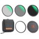 K&F Concept Mágneses Objektív Szűrő Kit - (CPL +ND8 +ND64) + Objektív sapka + Tok - 67mm