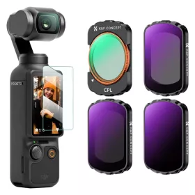   K&F Concept Magnetic CPL + ND (4+5+6 stops) szűrő készlet a DJI Osmo Pocket 3-hoz