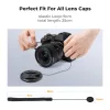 K&F Concept 6 darabos objektívfedél-tartó szett rugalmas pánttal + mikroszálas tisztító kendővel