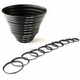   K&F Concept 11-in-1 Step Up Ring (Menetbővítő gyűrű) Kit - szűrő adapter Set (11db)