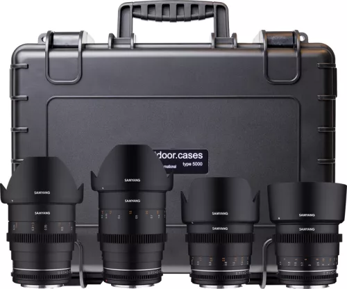 Samyang 4 KIT 24/35/50/85 VDSLR MK2 Canon EF + Hardcase – filmes Objektív-Kit