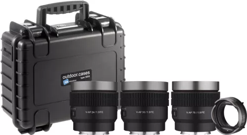 Samyang V-AF 24/35/75 Kit + MF Adapter + Hardcase Filmes Objektív-Kit