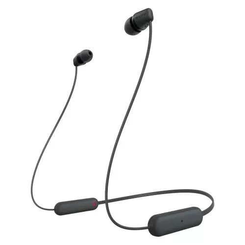 Sony WI-C100 Bluetooth vezeték nélküli fülhallgató, BT 5.0, távirányítóval (fekete)