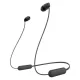 Sony WI-C100 Bluetooth vezeték nélküli fülhallgató, BT 5.0, távirányítóval (fekete)