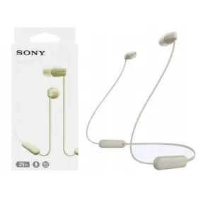   Sony WI-C100 Bluetooth vezeték nélküli in-ear fülhallgató BT 5.0 távirányítóval (bézs)