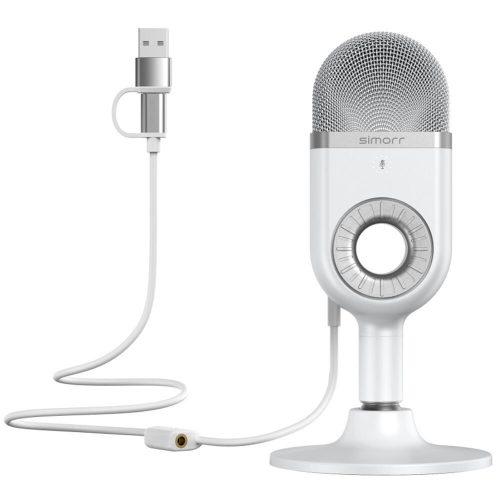 SmallRig Simorr Wave U1 USB kondenzátor mikrofon -fehér (3492)