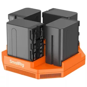   SmallRig Sony NP-F970 4 csatornás kamera akkumulátor töltő és 4 akkumulátor készlet
