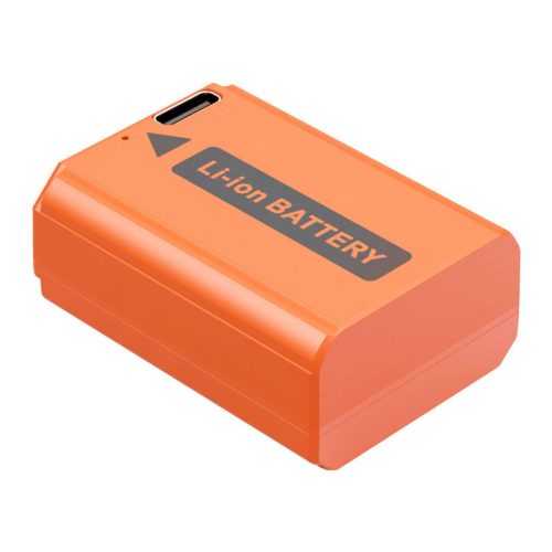 SmallRig Sony NP-FW50 USB C újratölthető fényképezőgép akkumulátor (narancssárga) (4965)