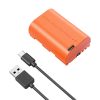 SmallRig Canon LP E6NH USB C újratölthető fényképezőgép akkumulátor (narancssárga) (4968)
