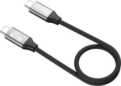 SmallRig USB-C adatkábel USB4 40Gbps 240W 8K 35cm (5073) - fekete