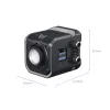 SmallRig 5380 RC 100C COB LED videólámpa indigókék színben – Pro verzió / EU
