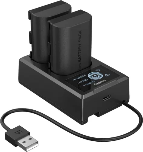 SmallRig Canon LP-E6P kamera akkumulátor + töltő szett (5409) - fekete