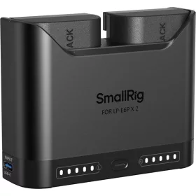   SmallRig Turbo Charging Kit LP-E6NH dupla akkumulátor USB-C gyorstöltő (5484) - fekete