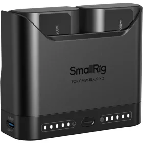   SmallRig Turbo Charging Kit DMW-BLK22 dupla akkumulátor USB-C gyorstöltő (5487) - fekete