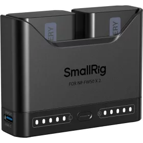   SmallRig Turbo Charging Kit NP-FW50 dupla akkumulátor USB-C gyorstöltő (5488) - fekete