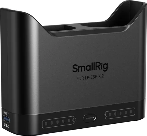 SmallRig LP-E6P dupla akkumulátor töltő (5490) - fekete