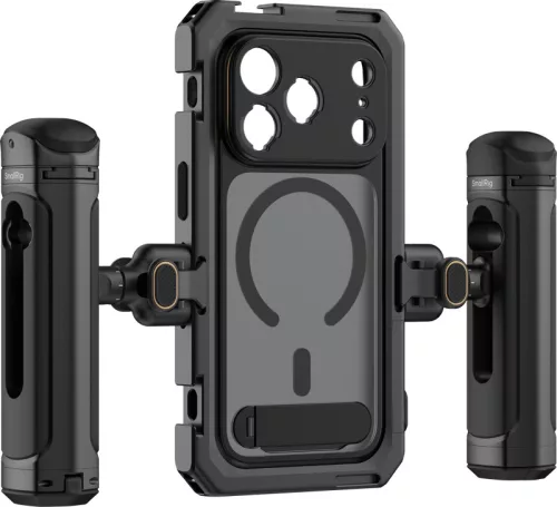 SmallRig iPhone 17 Pro mobil dupla kézi videós rig készlet (5540) - fekete