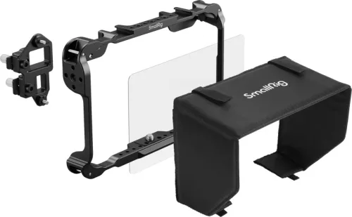SmallRig Atomos Ninja TX monitor cage/védőkeret szett + napellenző, kábelrögzítő (5708) - fekete