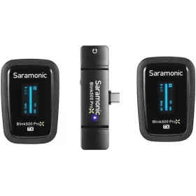   Saramonic Blink100 B6 2.4Ghz Két-csatornás Vezetéknélküli Mikrofon Kit (USB-C / PC-Android csatlakozás)| 2+1