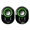 SVEN 290 hangszórók, 5W USB (fekete/zöld)