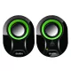 SVEN 290 hangszórók, 5W USB (fekete/zöld)