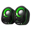 SVEN 290 hangszórók, 5W USB (fekete/zöld)
