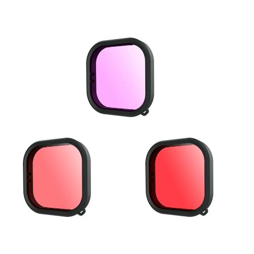 TELESIN GoPro Hero 9 10 vízalatti búvár piros-rózsaszín-magenta fény-szűrő lencse filter 