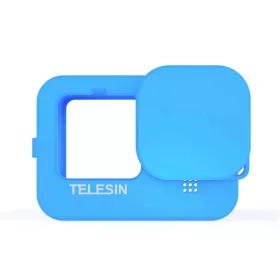   TELESIN GoPro Hero 9/ 10/ 11 szilikon védő tok (Kék) + lencse védő