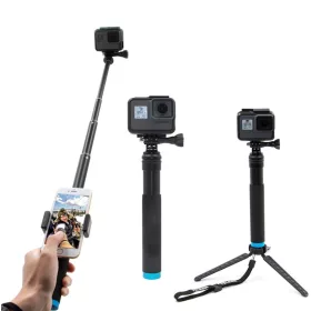   TELESIN 90cm Akciókamera Teleszkópos Alumínium szelfi bot -GoPro Insta360 DJI monopod tripod 20-90cm