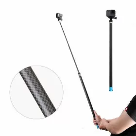   TELESIN 270cm Akciókamera Carbon-Fiber Monopod - Szuper hosszú Szénszálas Teleszkópos Selfie bot