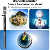TELESIN 300cm Akciókamera Carbon-Fiber Monopod - Szuper hosszú Szénszálas Teleszkópos Selfie bot