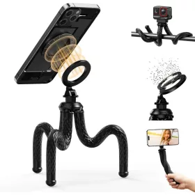   TELESIN Magsafe Flexible Mágneses Tripod/ Állvány - Mobil/ Okostelefon Tartó Állvány