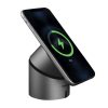 Tiktaalik Alu-alumínium indukciós töltő Bluetooth hangszóróval és telefontartóval (Ezüst)