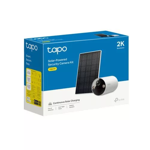 TP-Link Camera Tapo TC82 vezeték nélküli kültéri Security, 2K 3MP, Night Vision, IP65 + TP-Link Tapo Solar Panel 2.5W, IP65 (fekete)