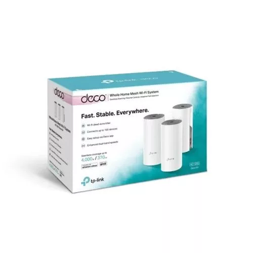 TP-LINK vezeték nélküli Wi-Fi router DECO E4 AC1200 készlet (3pcs) (fehér)