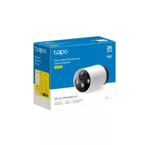 TP-Link Camera Tapo C420S1 vezeték nélküli kültéri Security, 2K QHD, AI, Night Vision (fehér)
