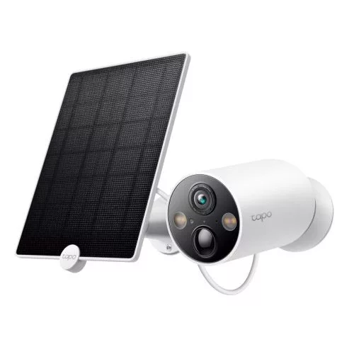 TP-Link Camera Tapo C425 vezeték nélküli kültéri Security, 2K QHD 4MP, AI, Night Vision, IP66 + TP-Link Tapo A200 Solar Panel 4.5W, IP65 (fekete)