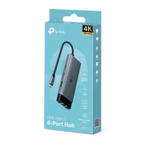   TP-Link adapter HUB UH6120C Type-C – 2xType-C, 3xUSB 3.0, HDMI 4K 60Hz, RJ45, 1000Mbps (fekete)