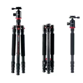   TRIOPO GT-2808 Carbon Fiber Szénszálas Tripod +Q2 Gömbfej (165cm Állvány) - Fekete