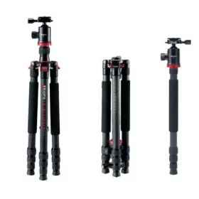   TRIOPO GT-3108 Carbon Fiber Szénszálas Tripod +Q2 Gömbfej (165cm Állvány) - Fekete