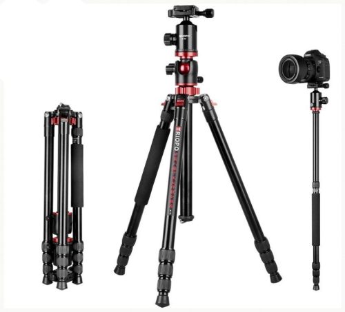 TRIOPO GA258 Alumínium HR Tripod/ Monopod (183cm Állvány)