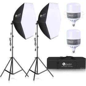   HPUSN HP02 Dupla-Softbox Set - 2* 85W 3000-6500K 76cm Softbox 2M Álvánnyal
