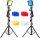 TRIOPO 2db TTV-84-KIT RGB LED videó fény + 210cm Állvány Set (2db)