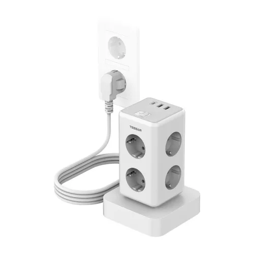 Tessan Többfunkciós (Fehér) Tápegység /USB Csatlakozó (TS-306TS-C)